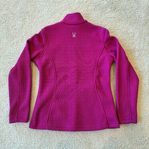 Women's Spyder Core Sweater Zip-up Jacket Fleece-lined Pink - Picture 7 of 10